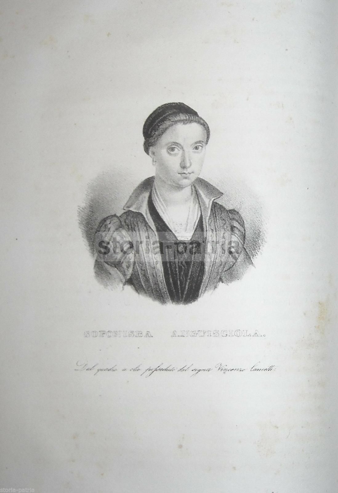 Sofonisba Anguissola   Litografia Antica Del 1840   Cremona Lancetti