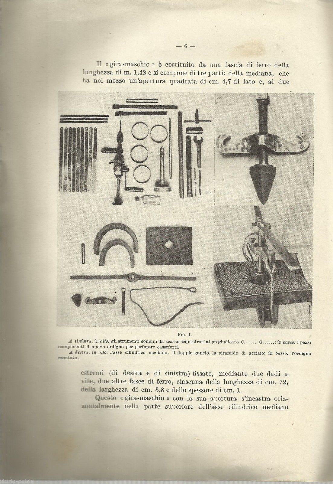 Criminologia Tecnica: Un Nuovo Ordigno Per Perforare Casseforti   E. Giri, 1933