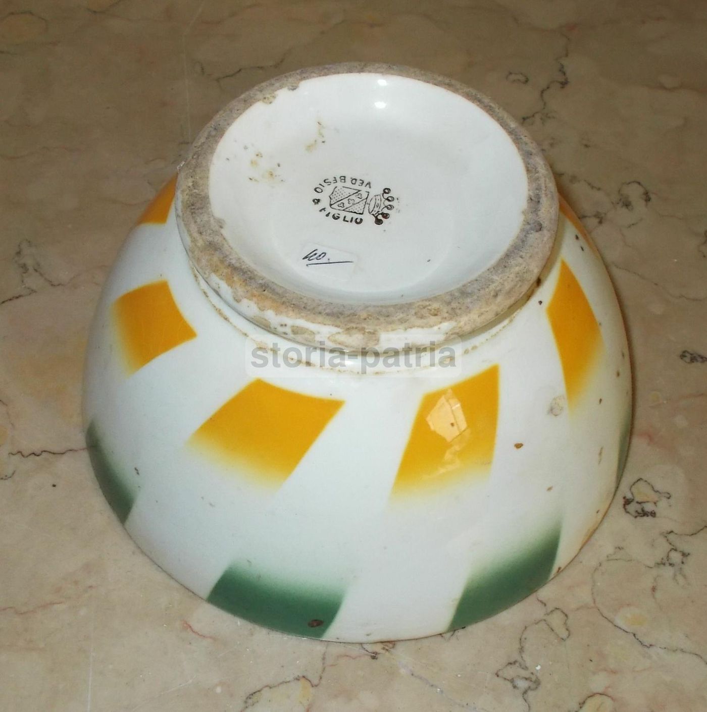 Tazza In Ceramica Vedova Besio E Figlio, Decoro Futurista, Anni '20