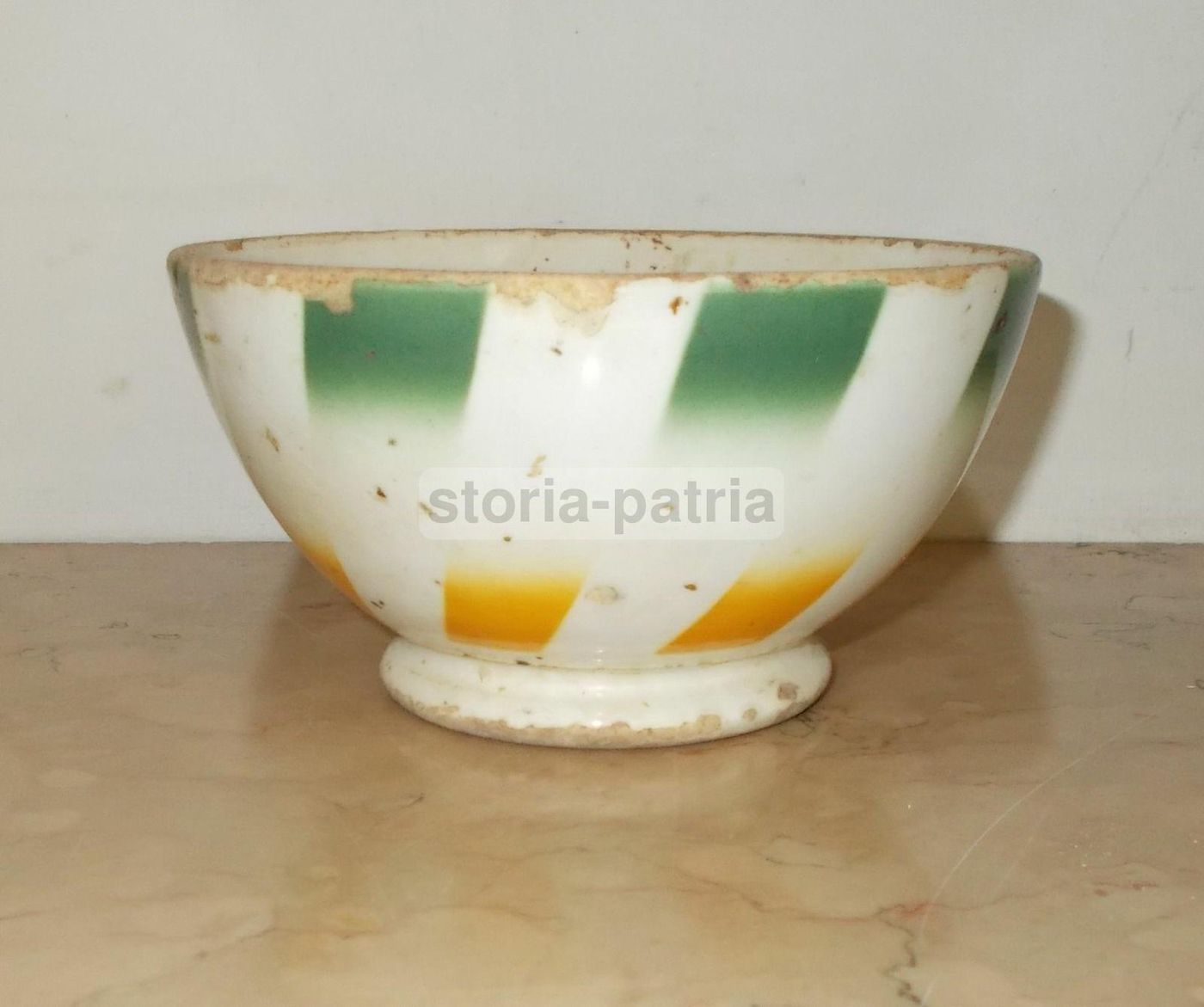 Tazza In Ceramica Vedova Besio E Figlio, Decoro Futurista, Anni '20