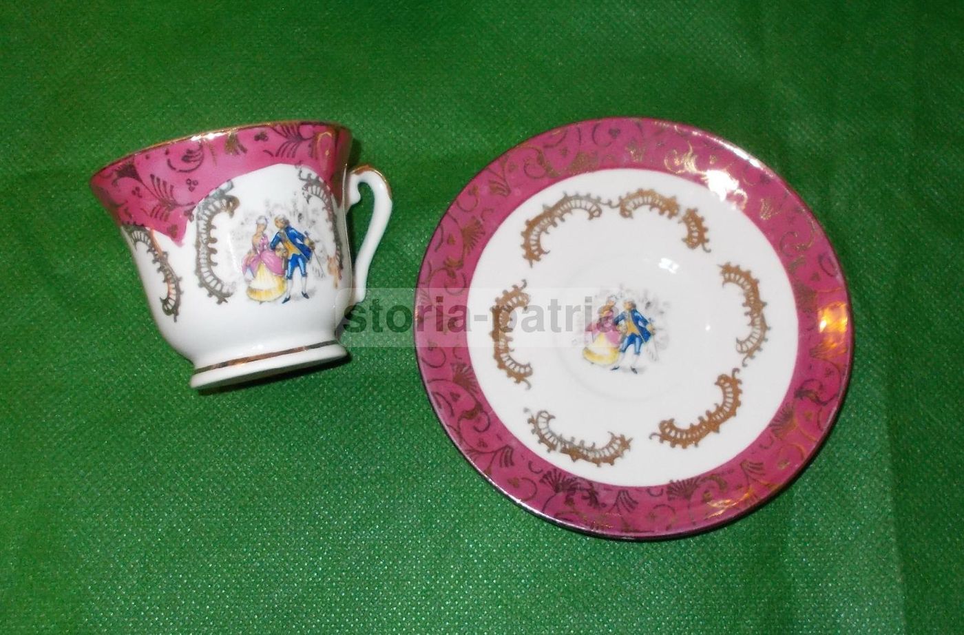Servizio Da Caffè In Porcellana Bavaria Con Scene Galanti, Anni '30 '50