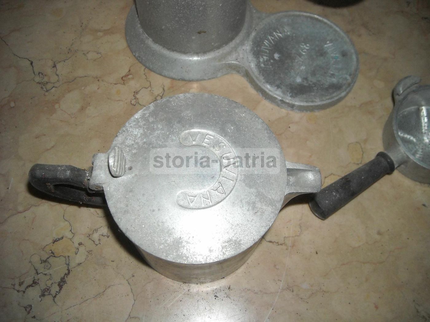 Caffettiera Napoletana Vesuviana Vintage In Metallo, Anni '50