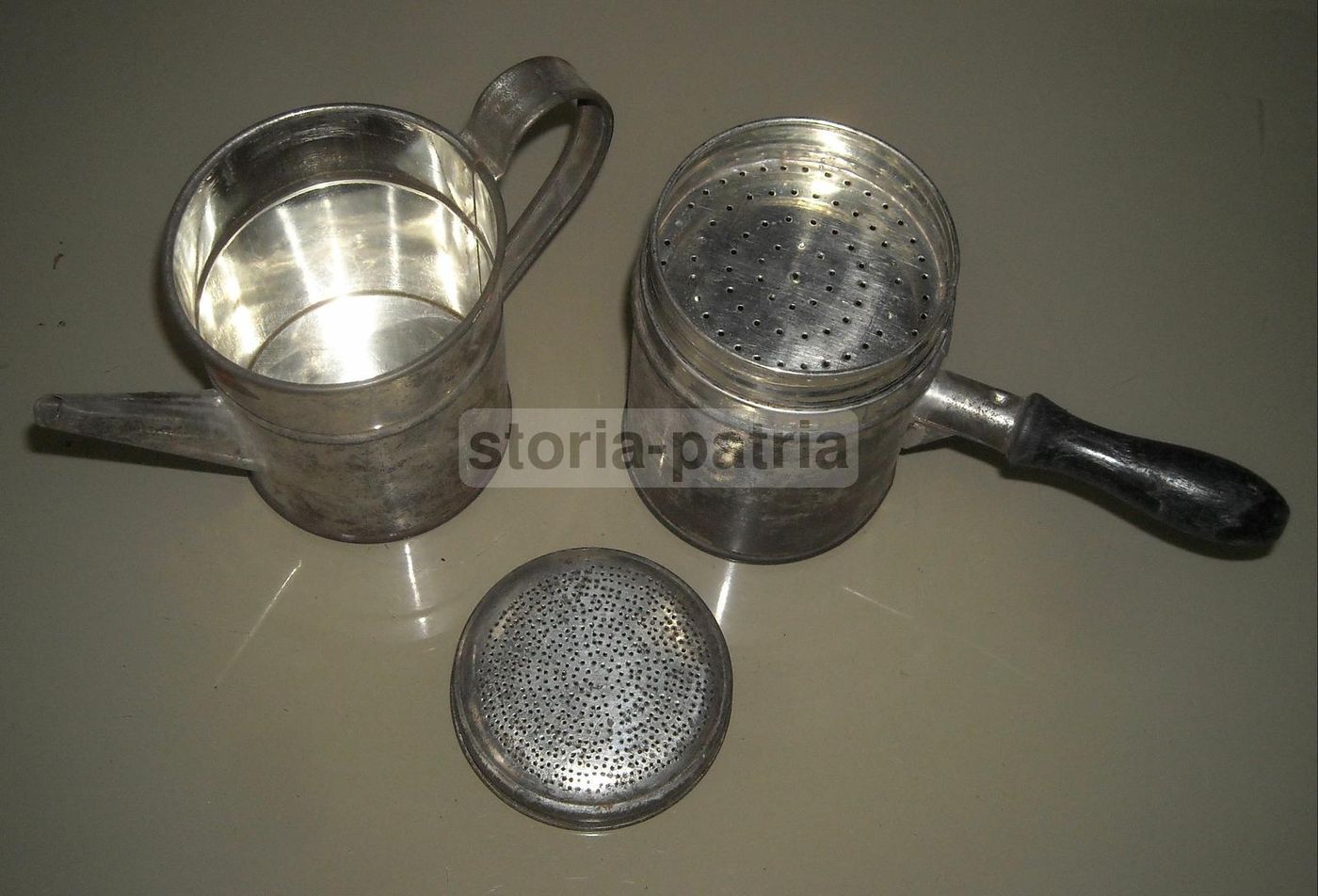 Caffettiera Napoletana Vintage Mosca In Metallo, Anni '30