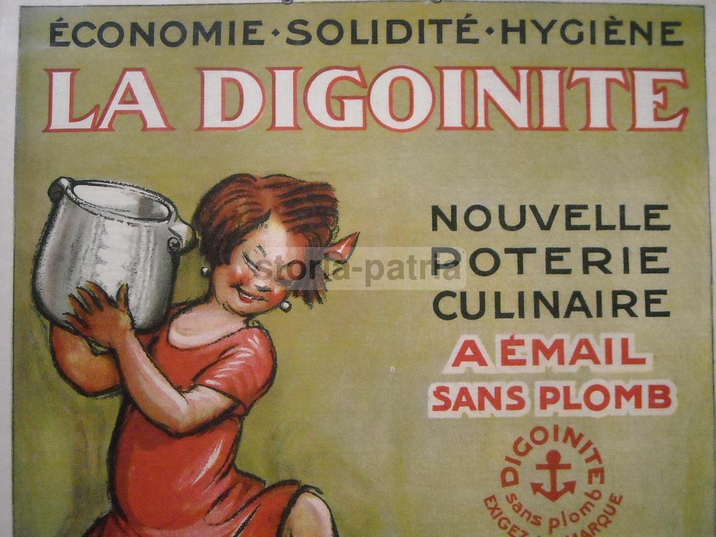 Manifesto Pubblicitario Digoinite Ceramiche Cucina Anni '30