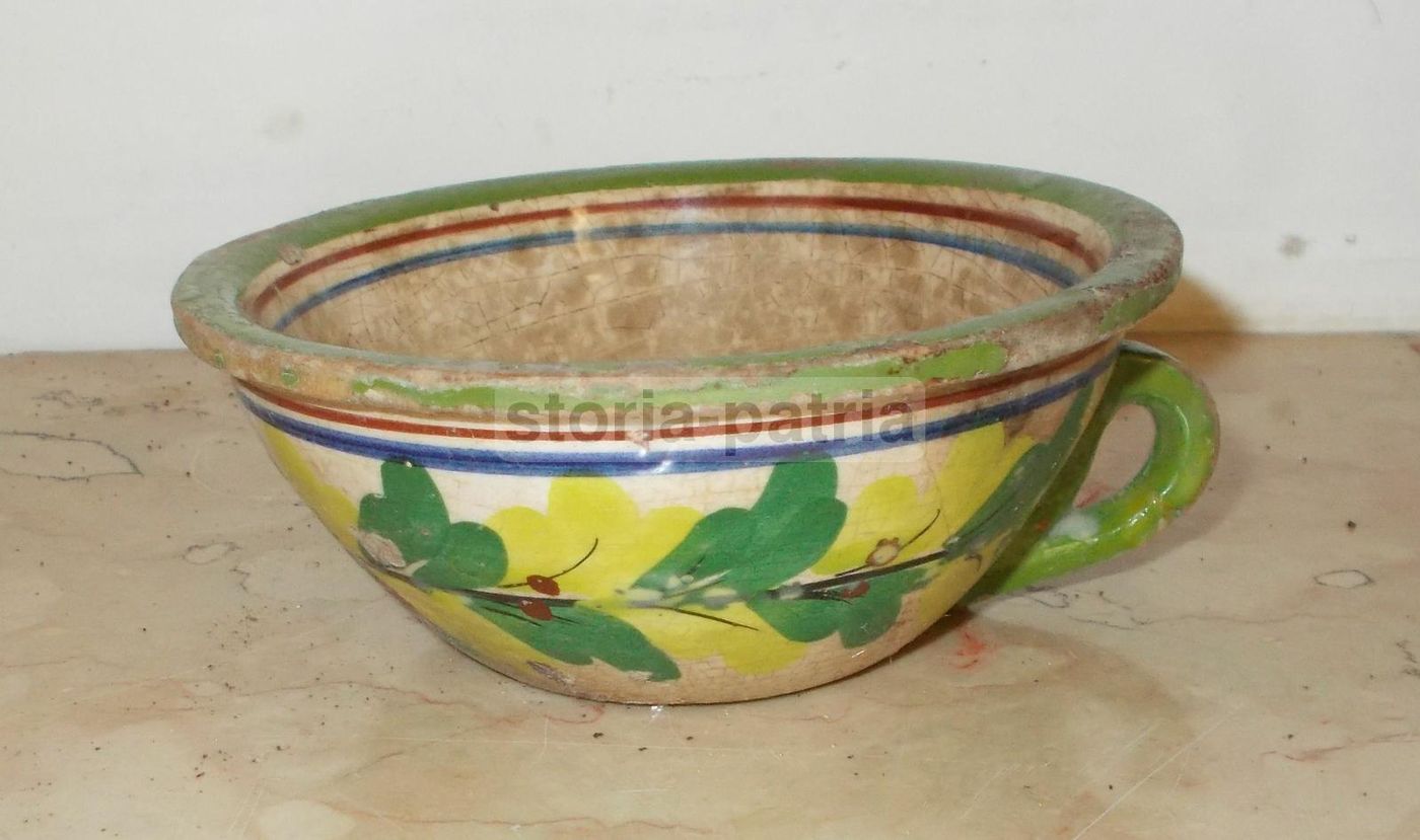 Tazza Pubblicitaria Cirio In Ceramica Con Decoro Floreale Anni '30