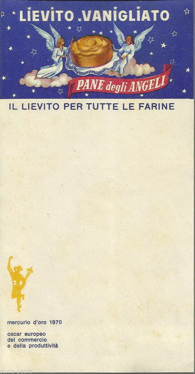 Pubblicità Vintage Lievito Pane Degli Angeli, Anni '70