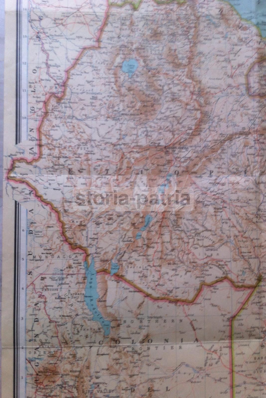 Mappa Africa Orientale Venchi Unica, Anni '30 '40, Colonie Italiane
