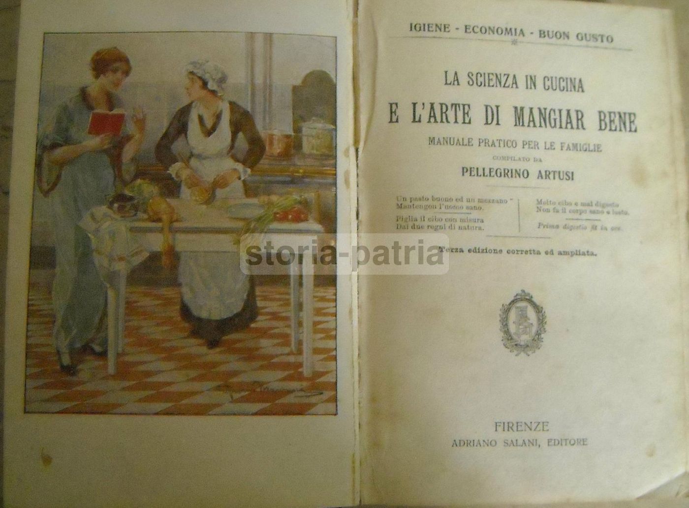 La Scienza In Cucina E L'Arte Di Mangiare Bene, Pellegrino Artusi   Salani, 1923