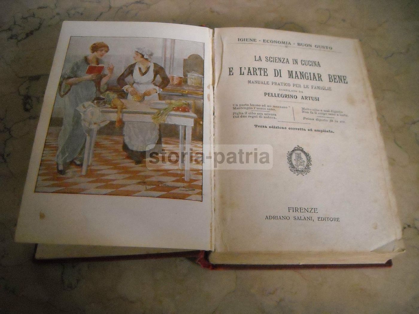 La Scienza In Cucina E L'Arte Di Mangiare Bene, Pellegrino Artusi   Salani, 1923