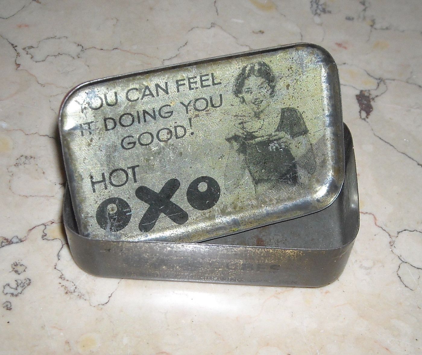 Scatola Pubblicitaria Oxo Cubes Dadi Per Brodo, Epoca 1900