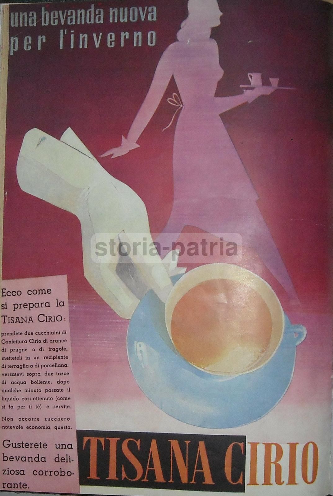 Pubblicità Tisana Cirio E Pasticche Wander Milano 1940 Originale