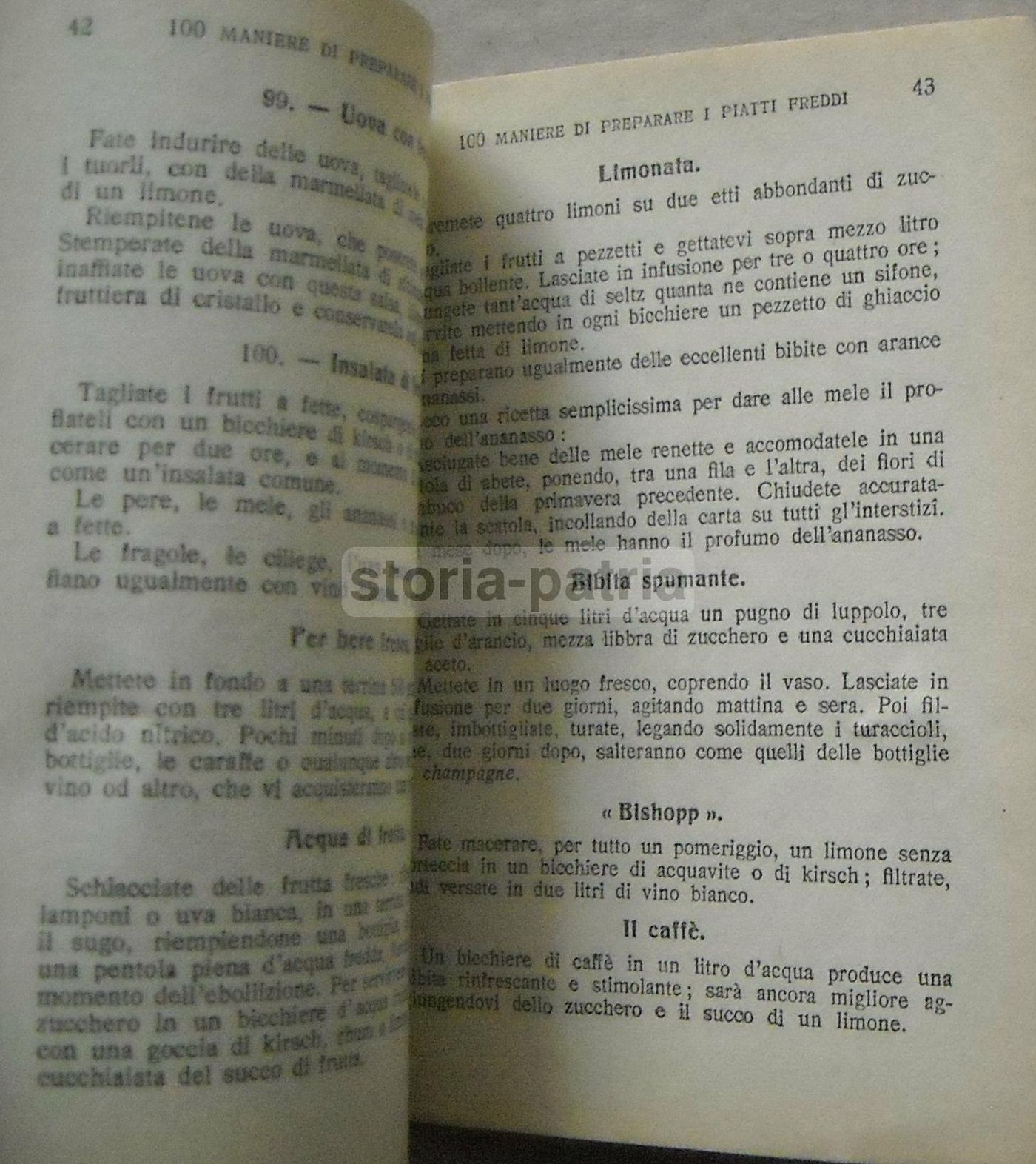 100 Maniere Di Preparare I Piatti Freddi   Sonzogno, 1929