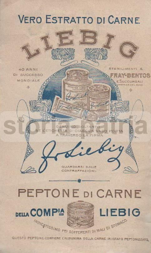 Stampa Pubblicitaria Liebig Estratto Di Carne Peptone Anni '20