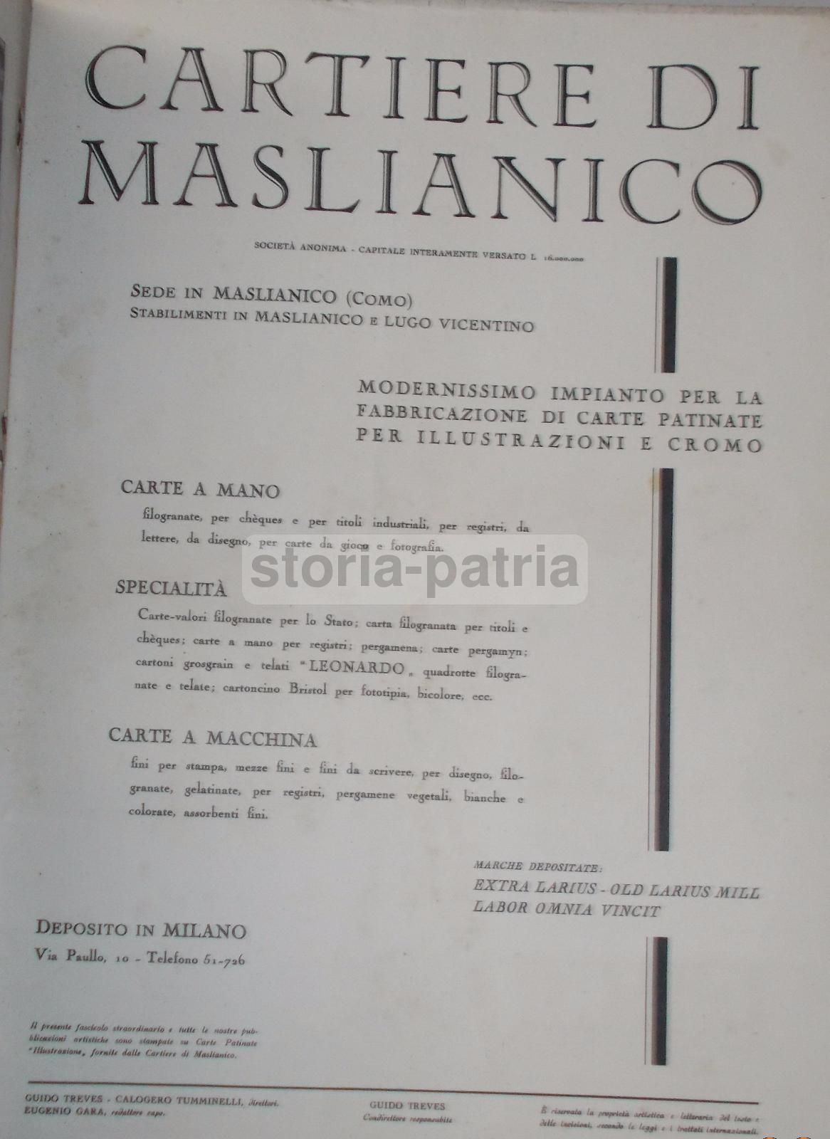 Pubblicità Vintage Pastina Gaby, Cinti, 1930, Maslianico, Como