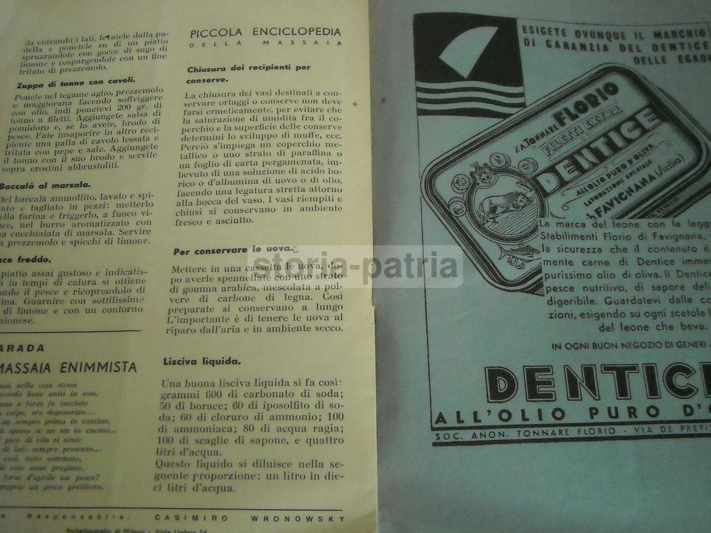L'Occhio Di Triglia, 1935: Rivista Gastronomica E Ricette Di Pesce