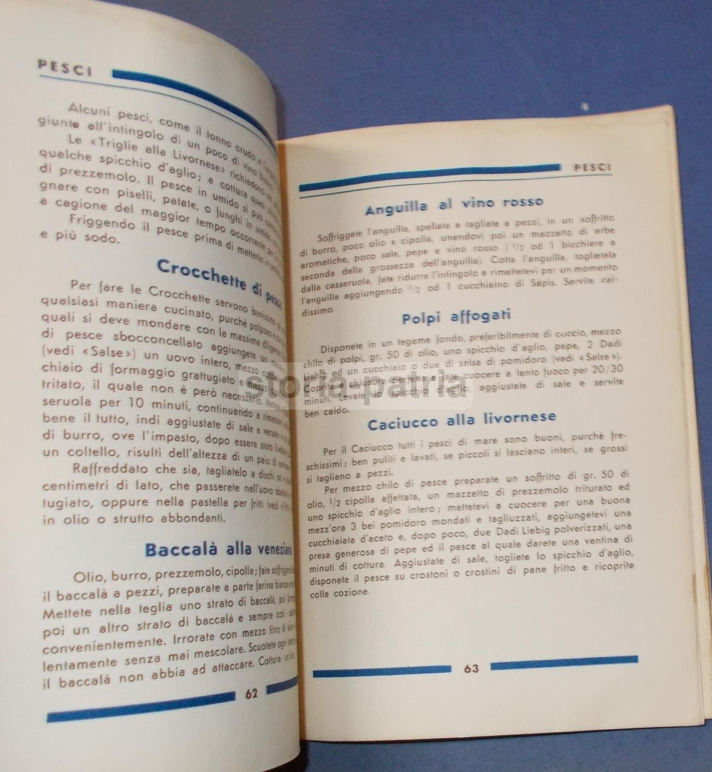 Ricettario Liebig 1933 Casadoro. Cucina Italiana E Pubblicità. Milano