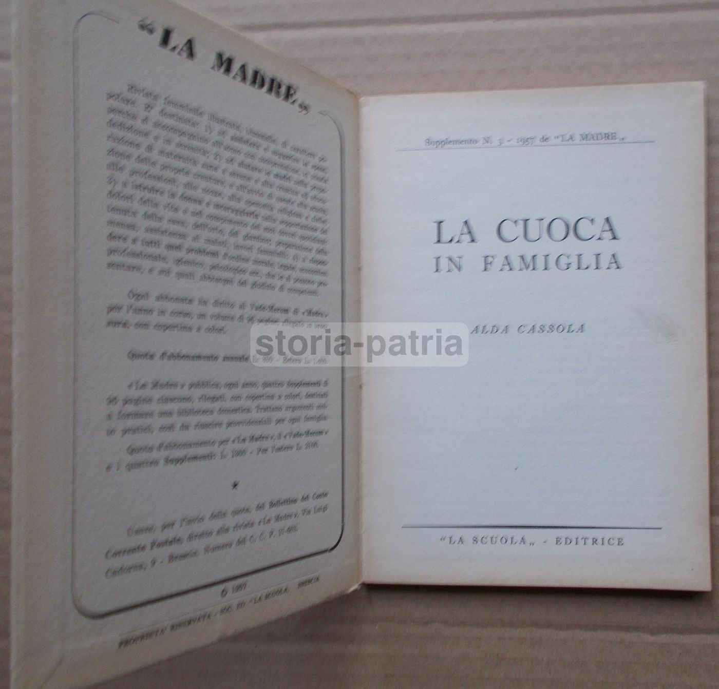 La Cuoca In Famiglia Di Alda Cassola 1957: Ricettario d'Epoca
