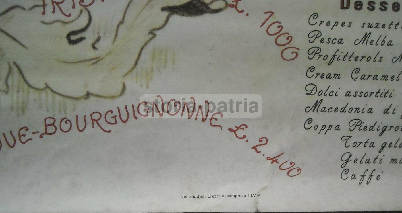 Menu Ristorante Zi' Teresa Napoli Folklore Kasslatter Vintage