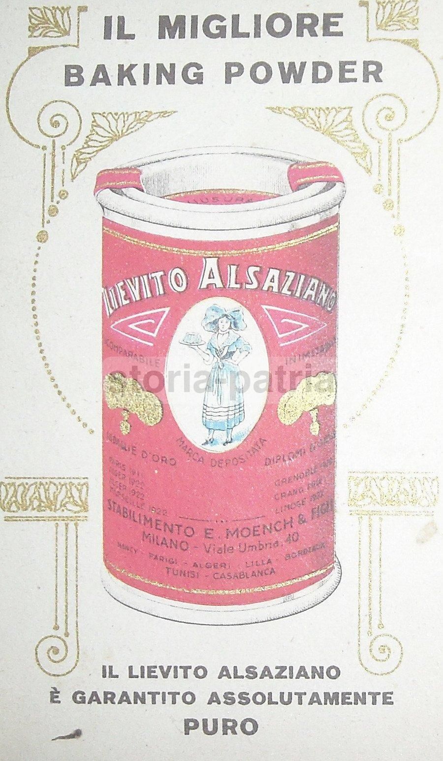 Ricettario Pasticceria Moench, Milano, Anni '20 '30