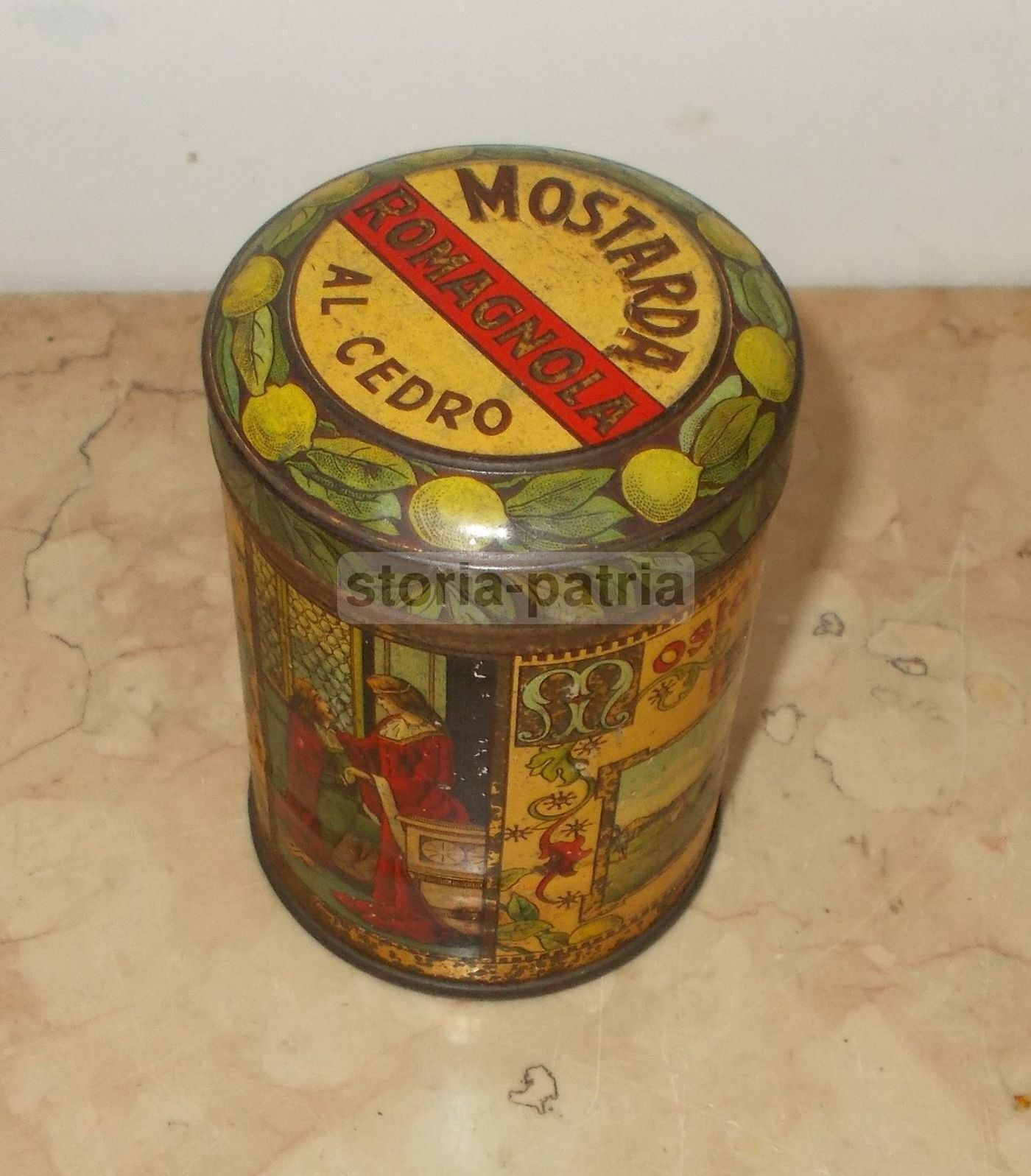 Scatola Di Mostarda Romagnola Fratelli Vecchi Rimini, Stile Liberty Anni '20