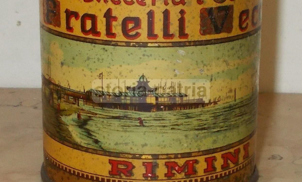 Scatola Di Mostarda Romagnola Fratelli Vecchi Rimini, Stile Liberty Anni '20