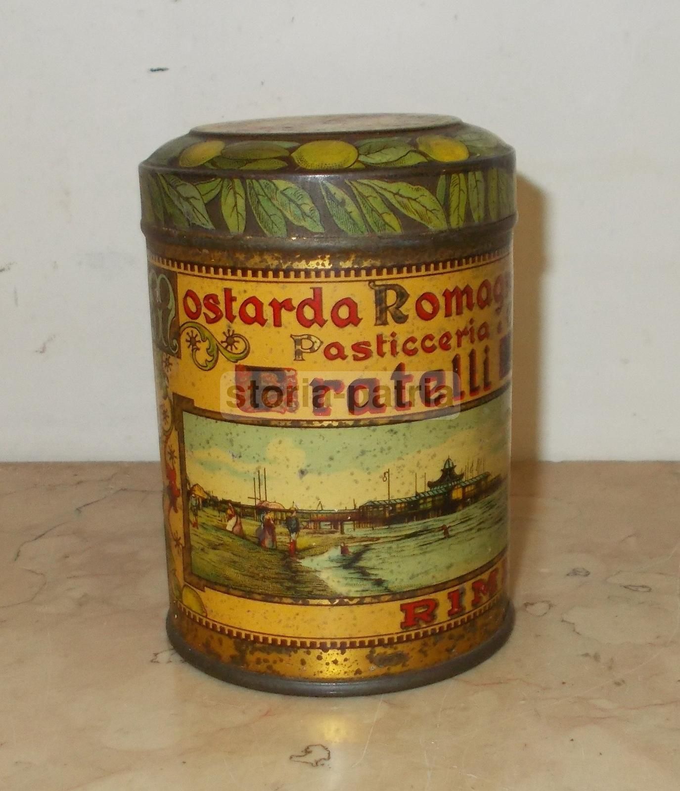 Scatola Di Mostarda Romagnola Fratelli Vecchi Rimini, Stile Liberty Anni '20