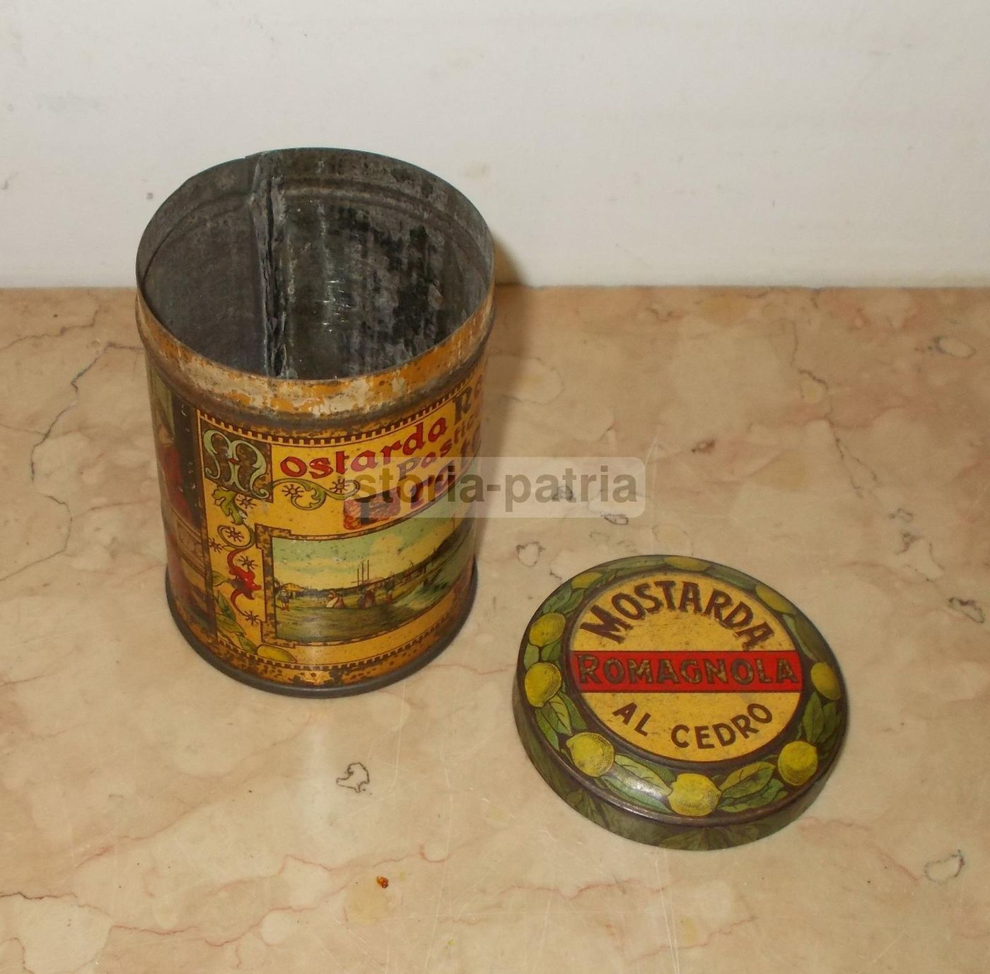 Scatola Di Mostarda Romagnola Fratelli Vecchi Rimini, Stile Liberty Anni '20