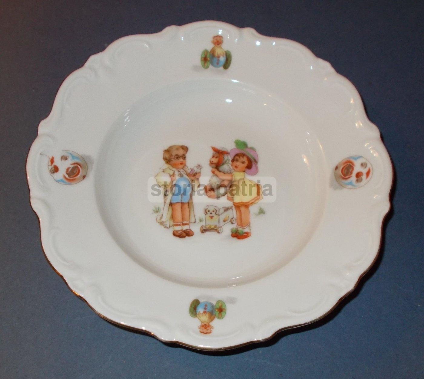 Piatto In Porcellana Per Bambini Winterling Bavaria Con Decori Fumettistici