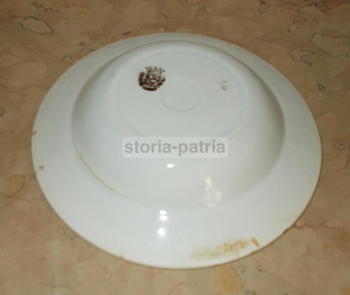 Piatto Ceramica Vedova Besio Decoro Floreale Fine '800 Primo '900