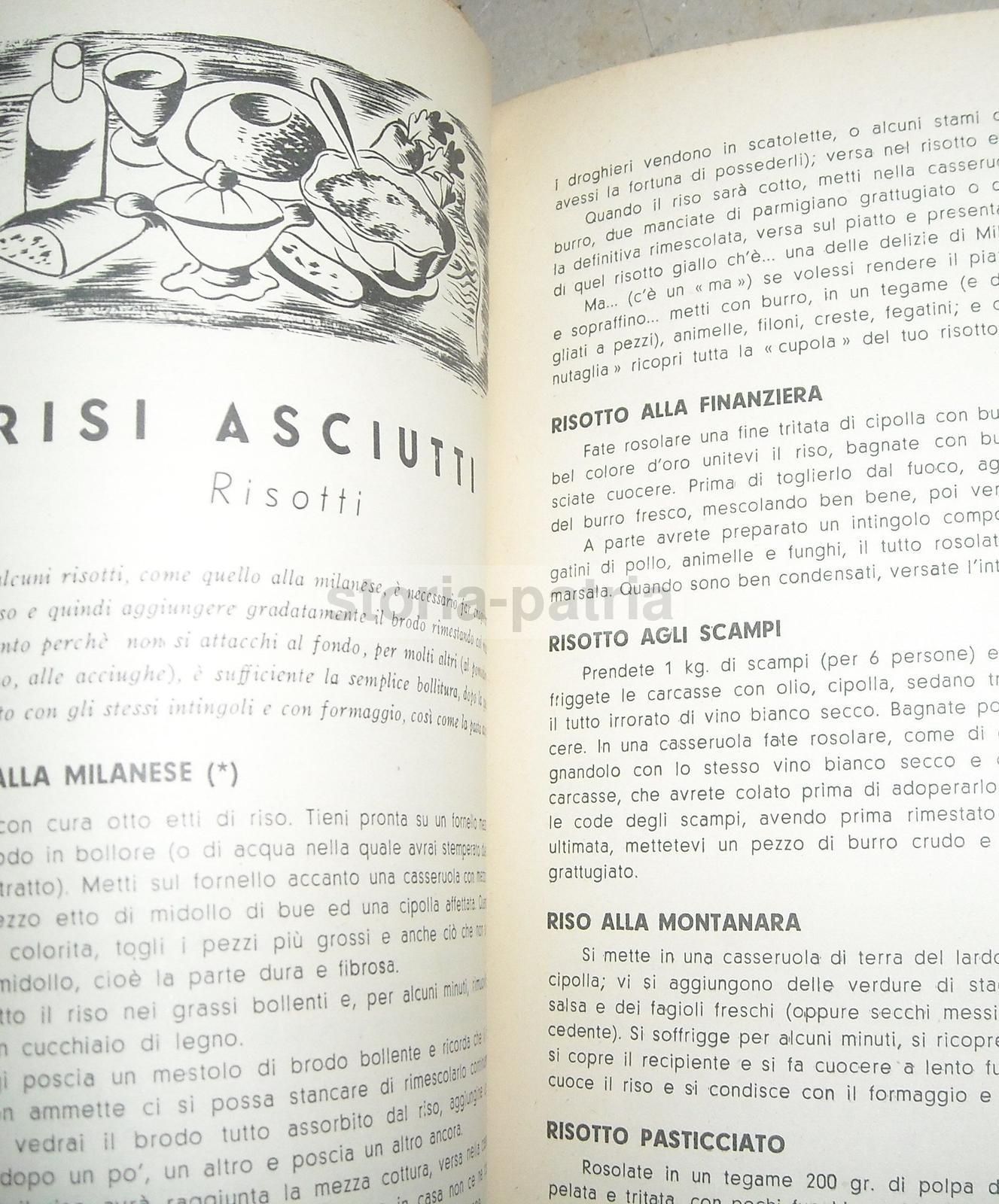 Ricettario Riso 1941 Ente Nazionale Risi Cucina Italiana Fascista