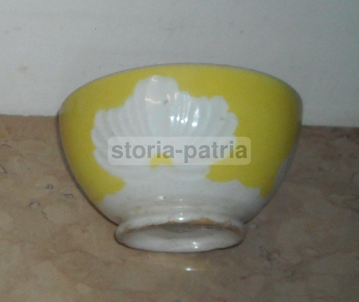 Tazza In Ceramica Scala Pordenone Con Decoro Floreale, Anni '30