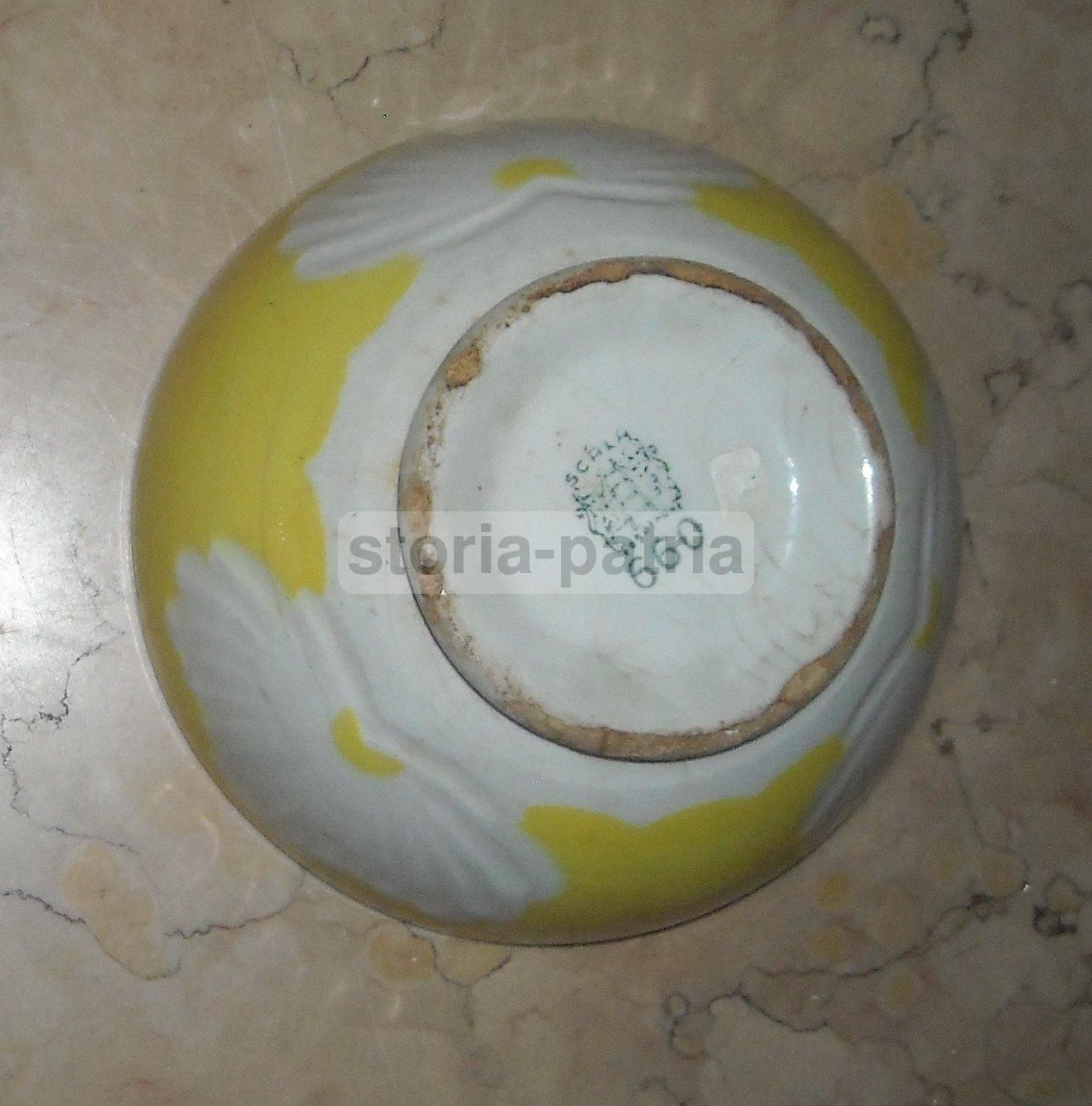 Tazza In Ceramica Scala Pordenone Con Decoro Floreale, Anni '30