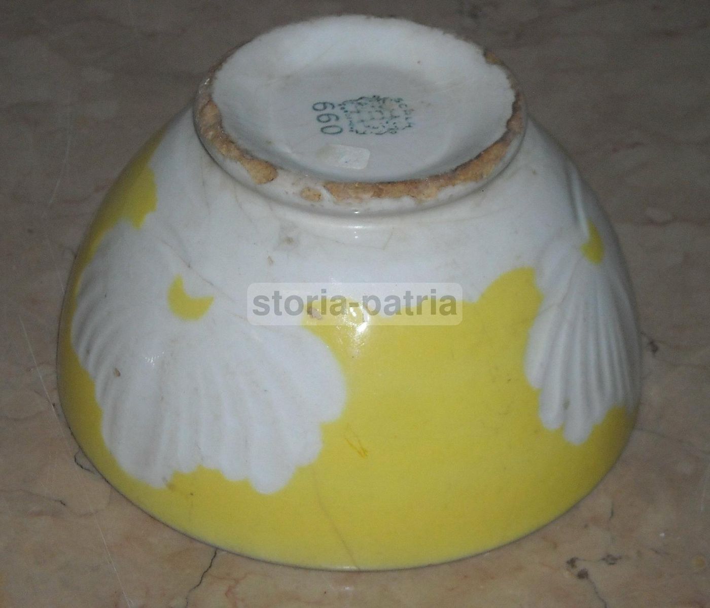 Tazza In Ceramica Scala Pordenone Con Decoro Floreale, Anni '30