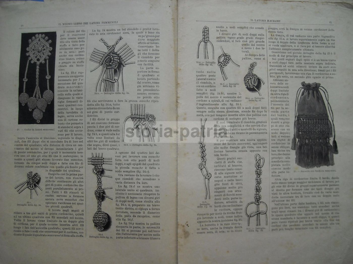 Libro Lavori Femminili Brizzi Ramazzotti Ricamo Macramè 1900