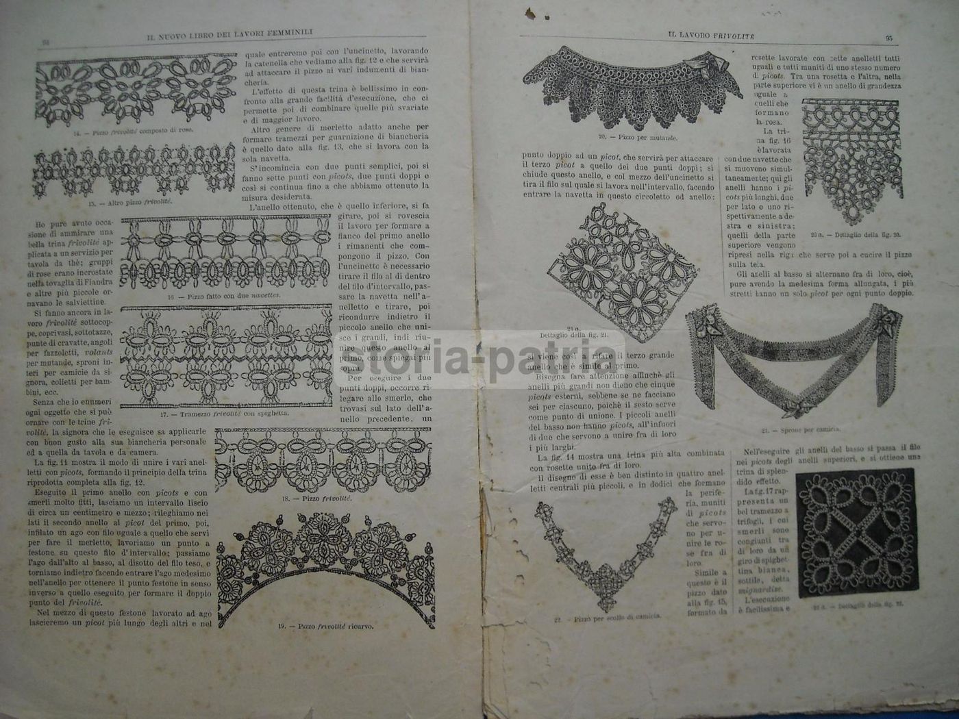 Libro Lavori Femminili Brizzi Ramazzotti Ricamo Macramè 1900