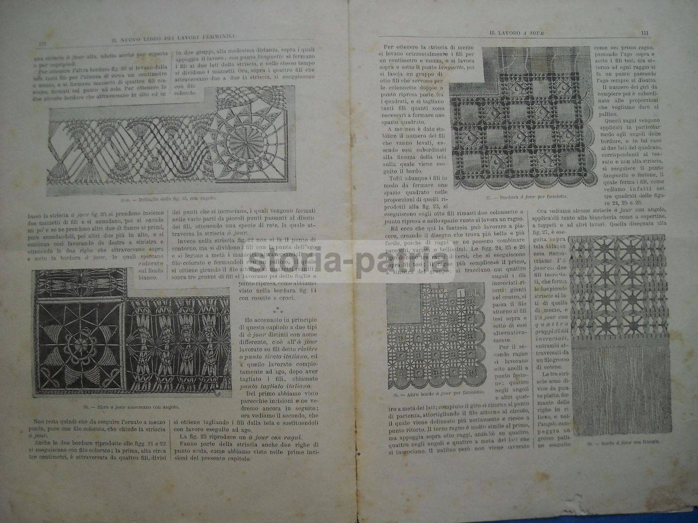 Libro Lavori Femminili Brizzi Ramazzotti Ricamo Macramè 1900