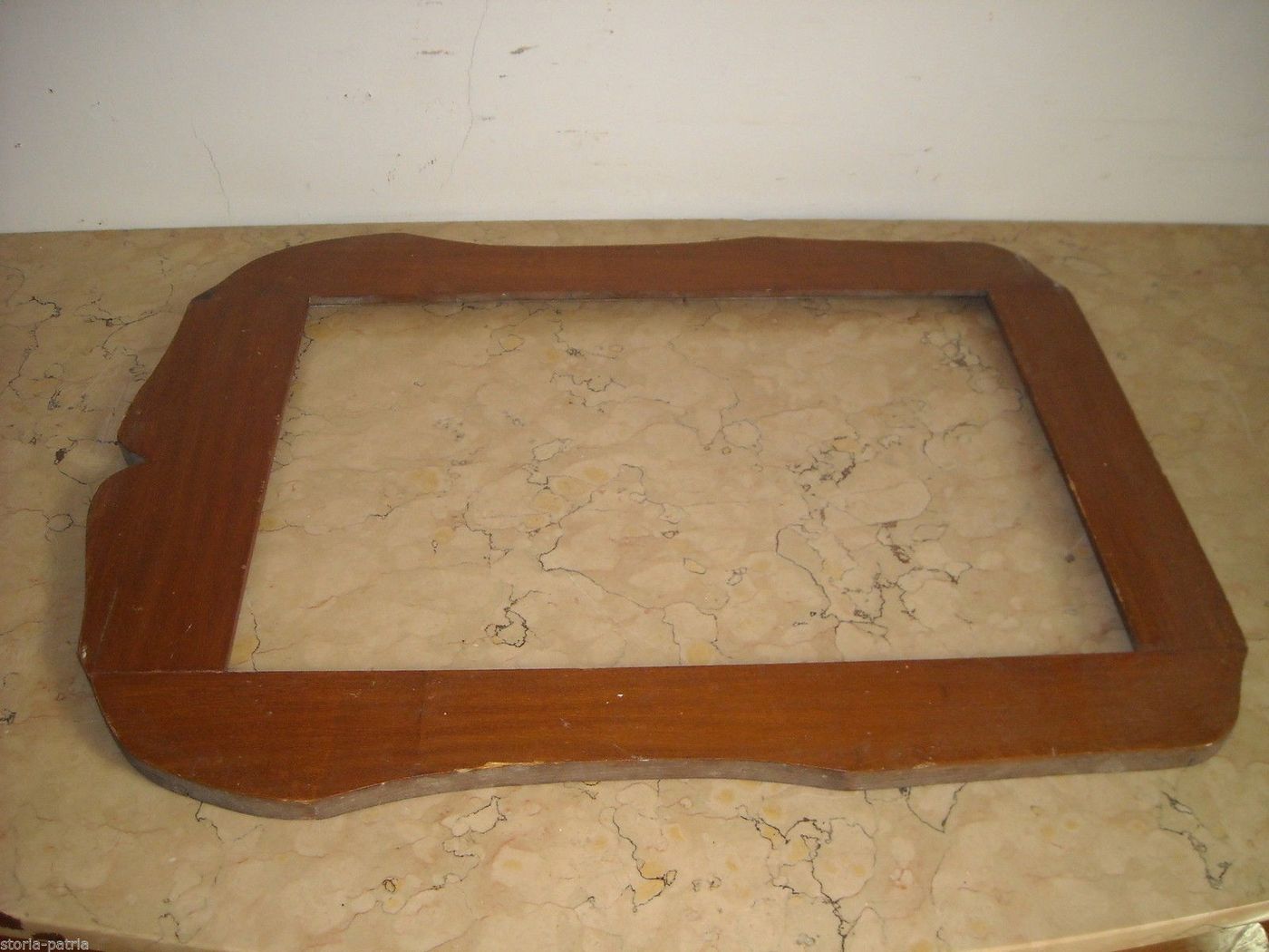 Antica Cornice In Legno Sinuosa, Primi '900, 61x47 Cm