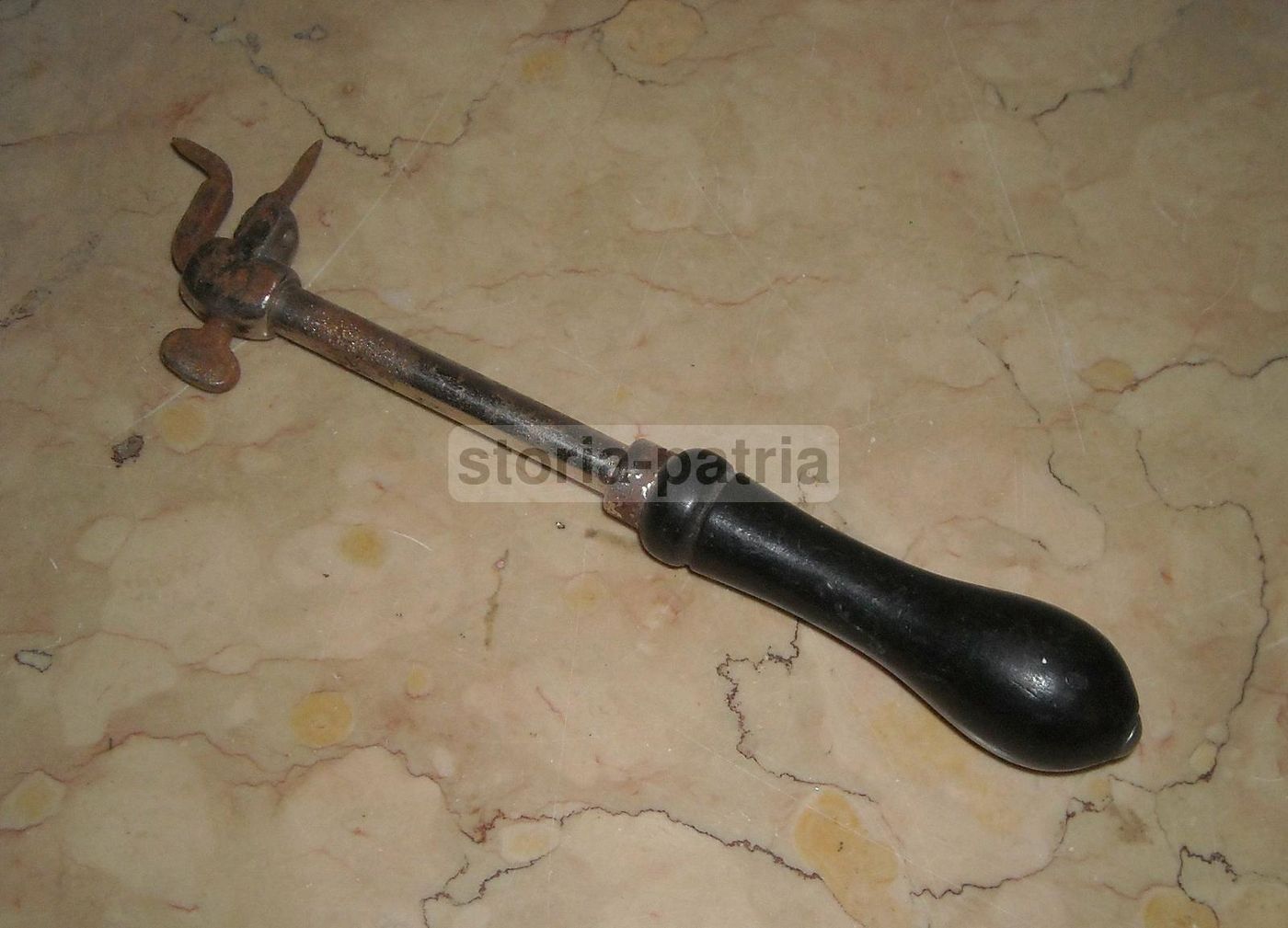 Attrezzo Antico Da Collezione In Metallo E Legno, Epoca '900