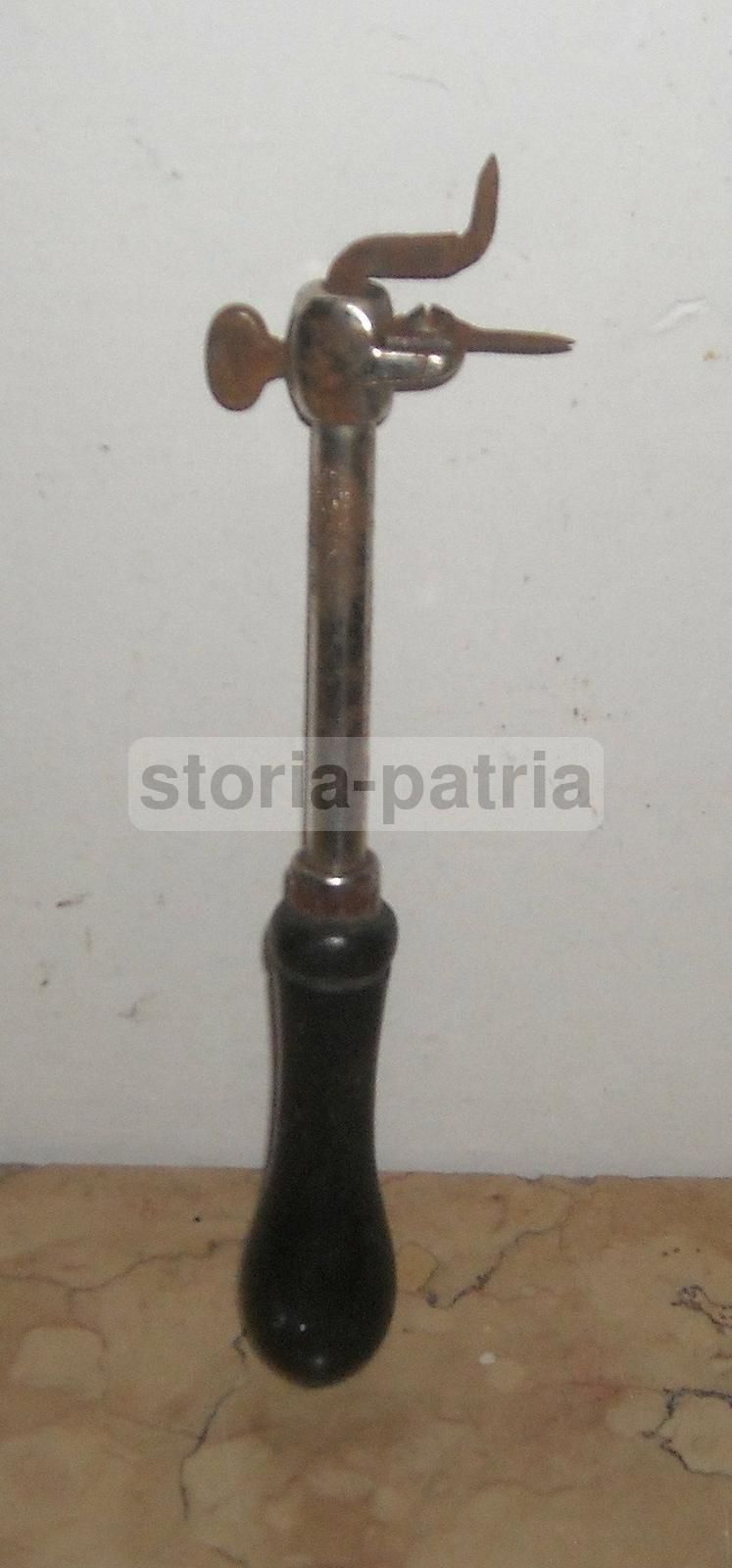Attrezzo Antico Da Collezione In Metallo E Legno, Epoca '900