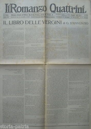 Il Libro Delle Vergini: Pubblicazione Quattrini Con Testo Di Gabriele d'Annunzio, 1921