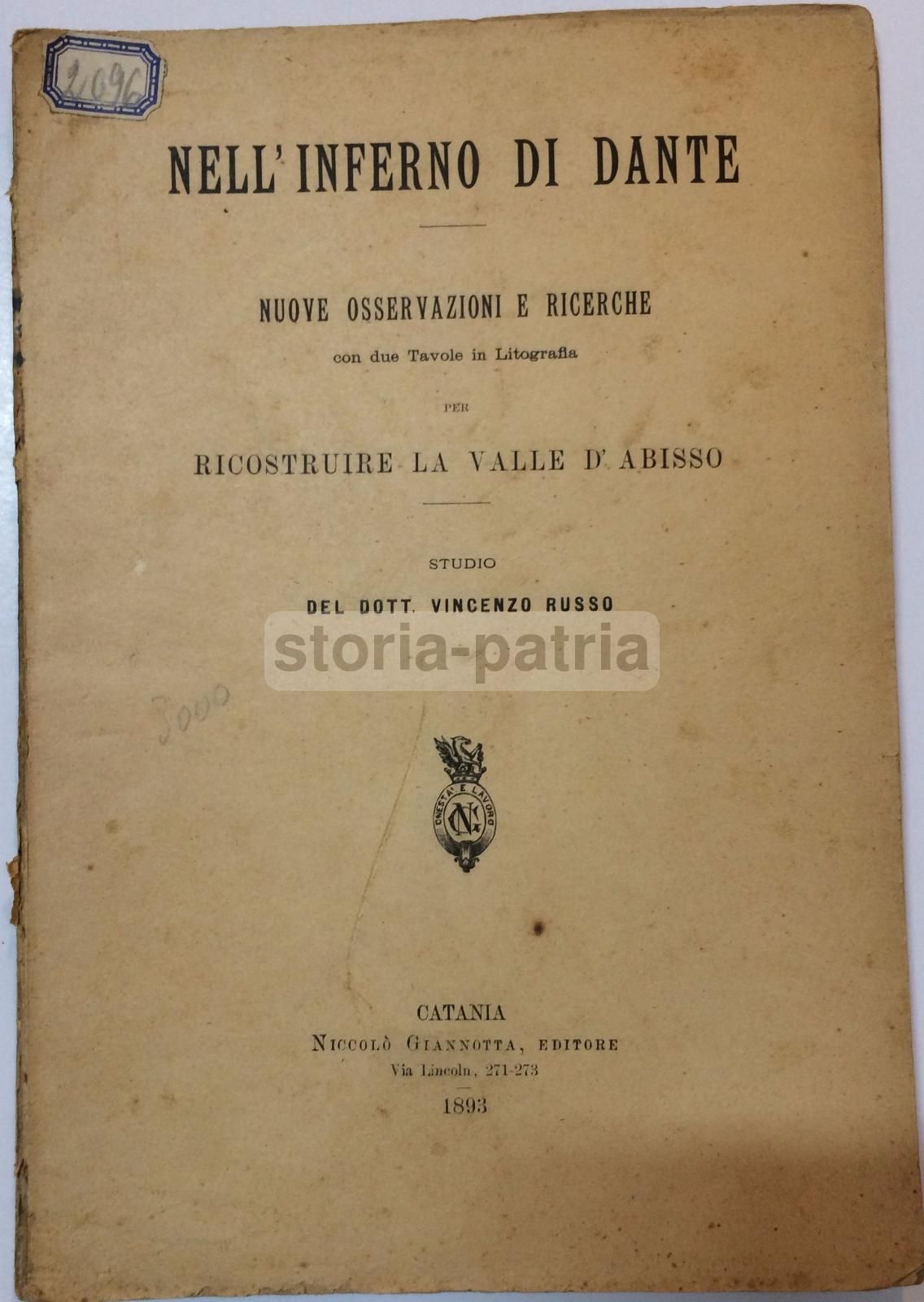 Russo Nell'Inferno Di Dante 1893 Malebolge Tavole Litografiche
