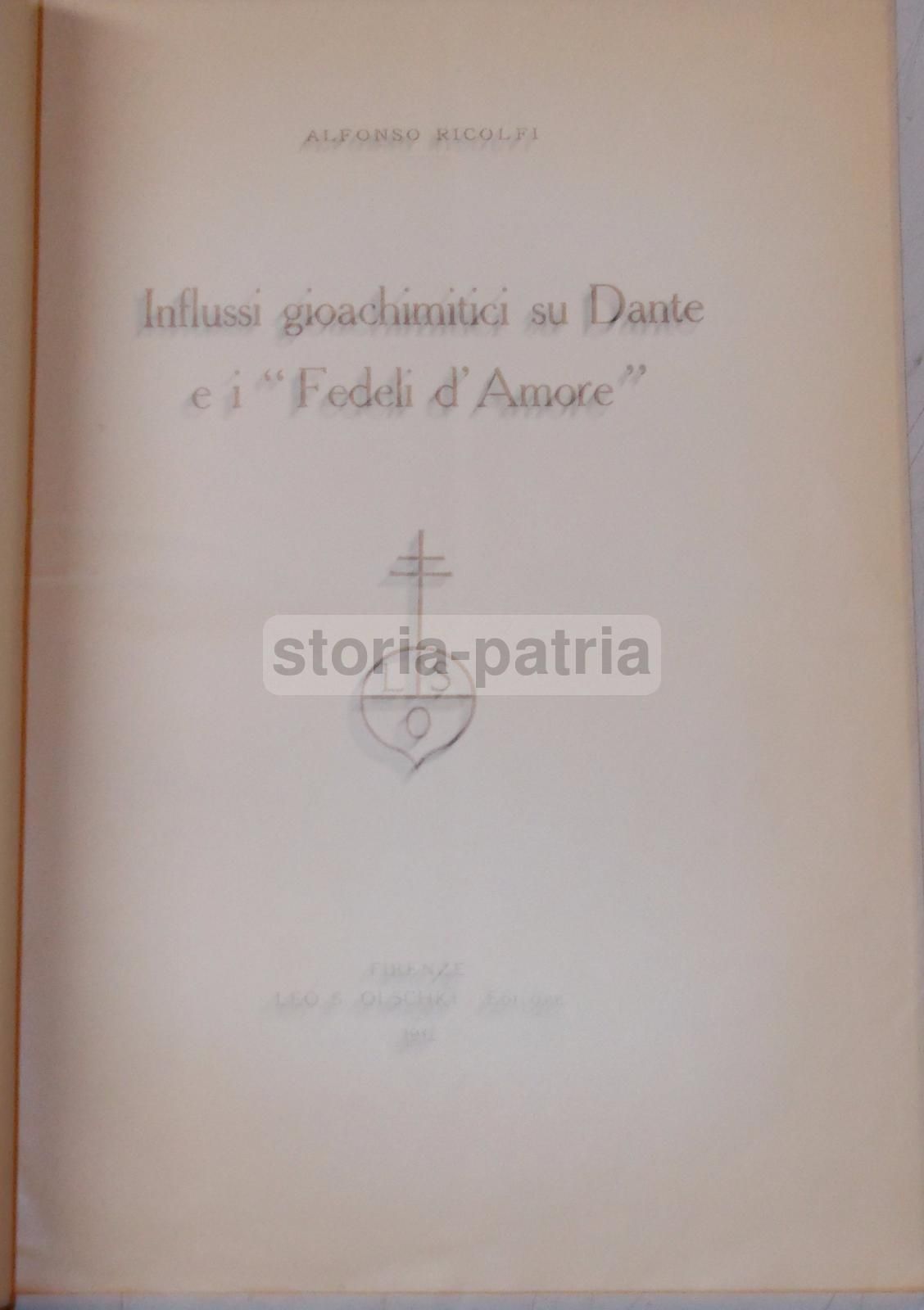 Ricolfi: Influssi Gioachimitici Su Dante E I "Fedeli d'Amore" (1932)