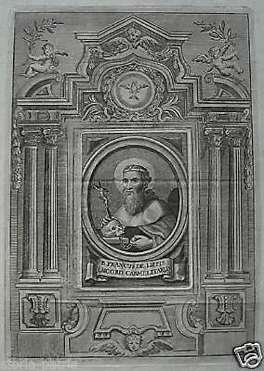 Stampa Devozionale B. Franco De Lippis, Incisione Settecentesca