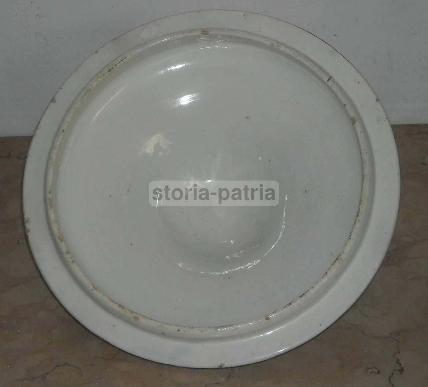 Coperchio Per Zuppiera In Ceramica Decorata, Italia, XIX Secolo