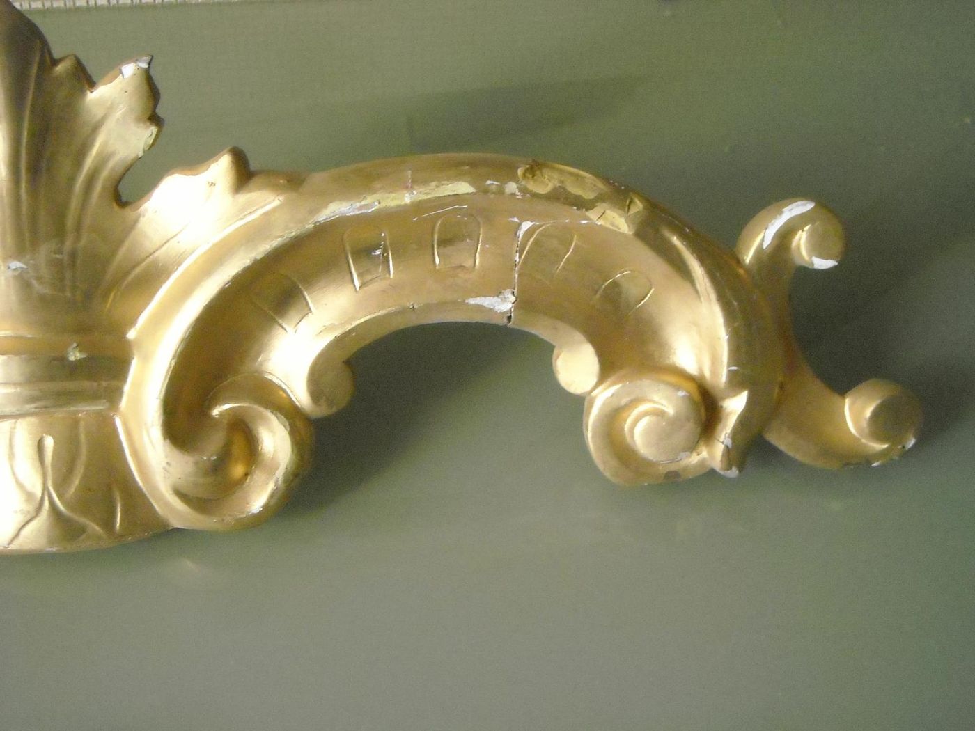 Cimasa Antica In Legno Dorato, Epoca Luigi Filippo, Circa 1850