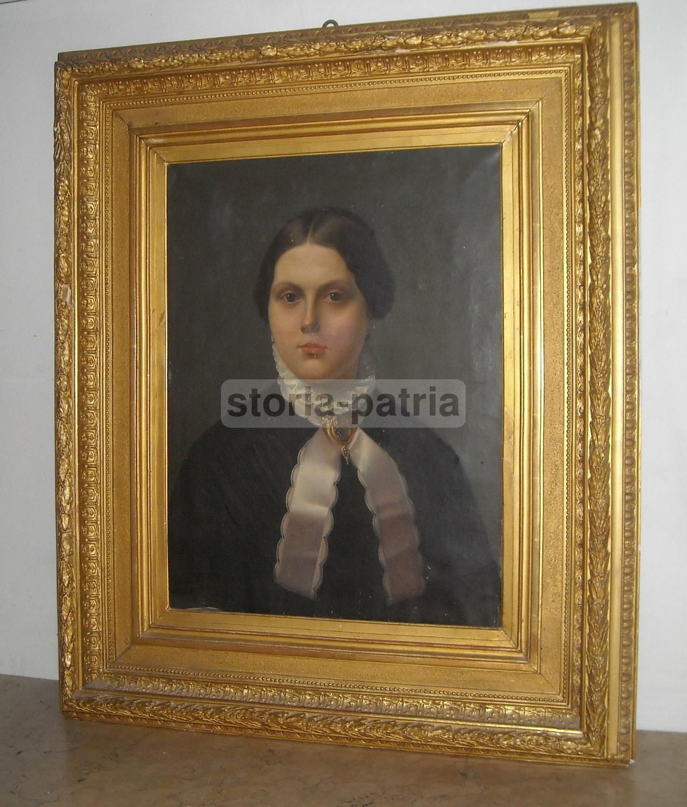 Cornice Antica Dorata Del XIX Secolo Con Decorazioni In Rilievo (90x76 Cm)