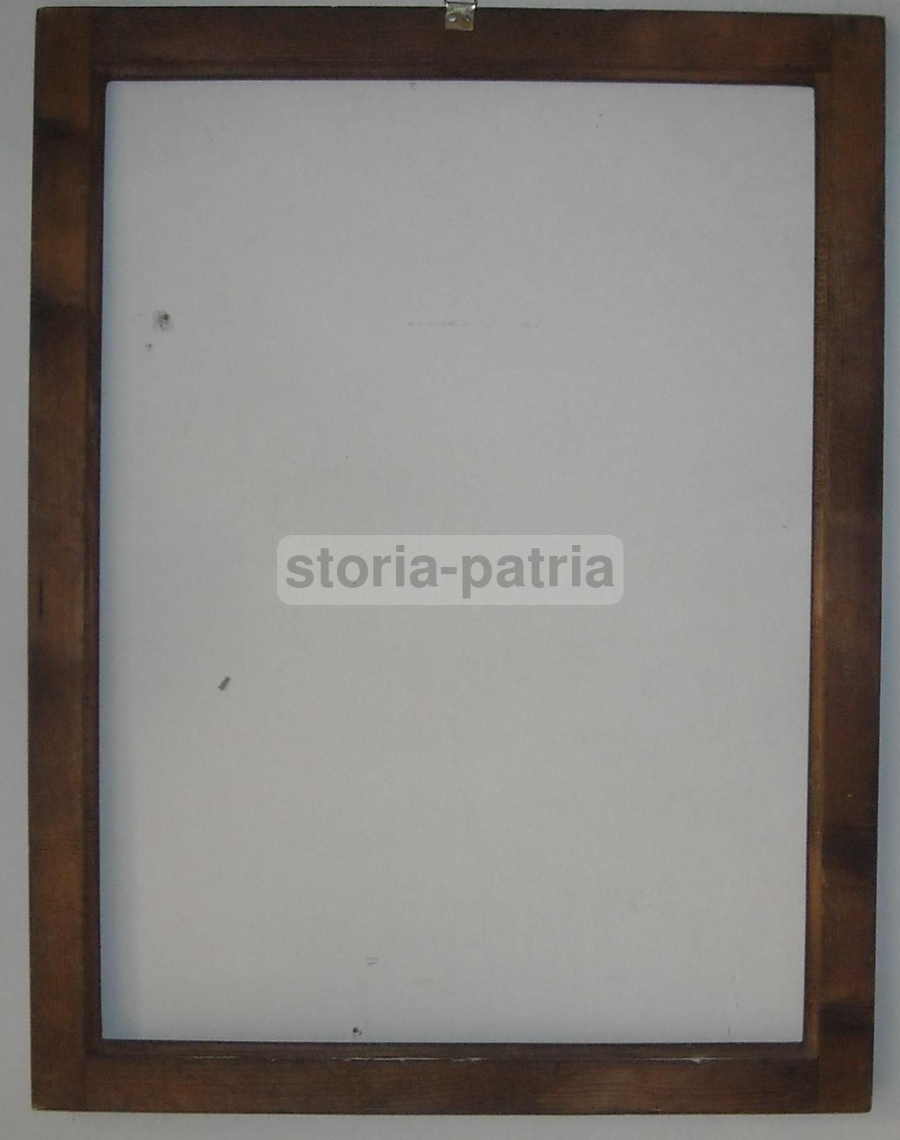 Cornice Antica In Noce Con Intarsio (55x42 Cm)