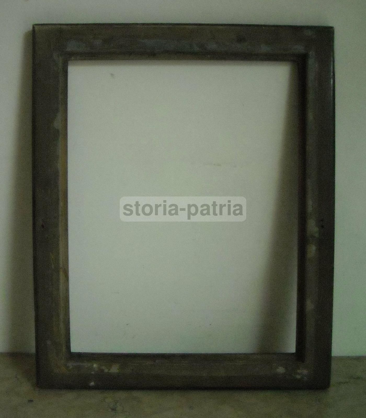 Cornice Antica In Legno Con Decorazioni Floreali In Ottone Liberty