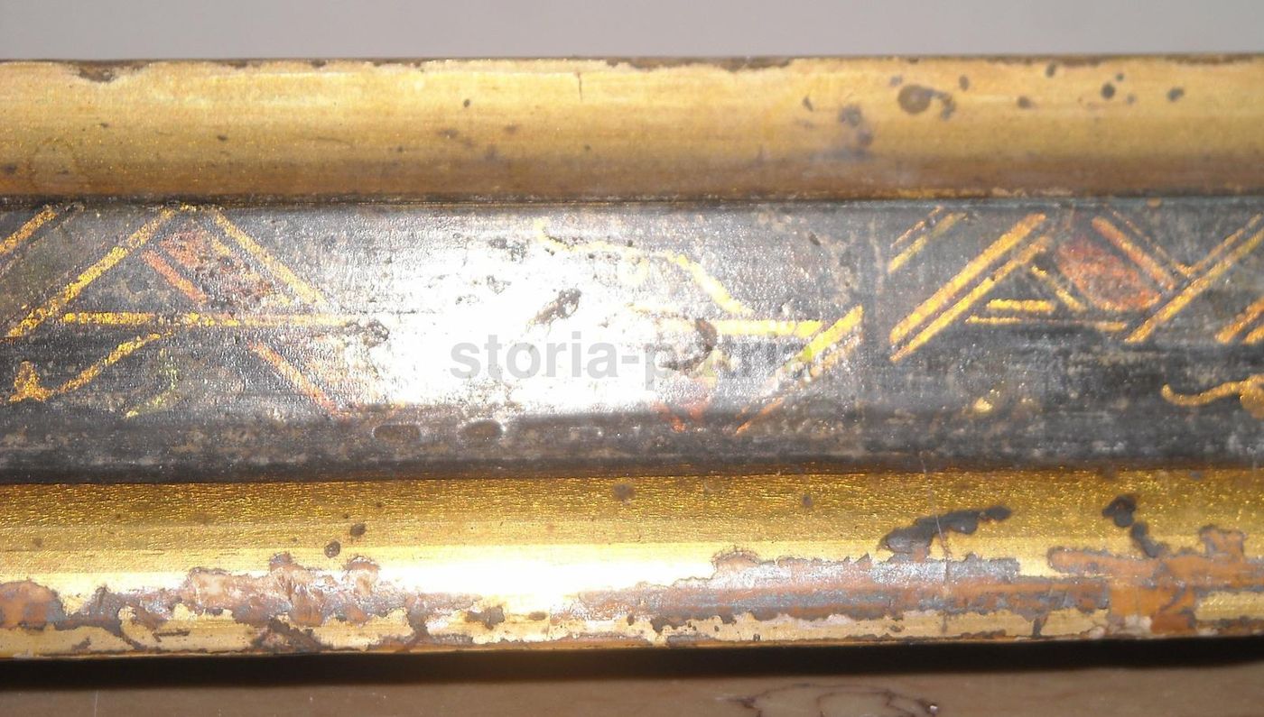 Cornice Antica Laccata E Dorata, Fine '800 Inizio '900