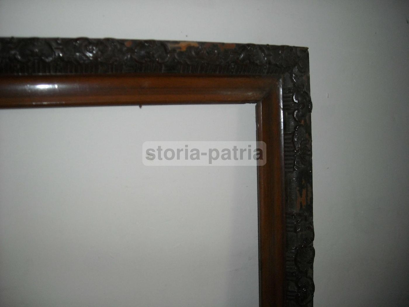 Cornice Antica Liberty In Legno 77x60 Cm Da Restaurare, Primo '900
